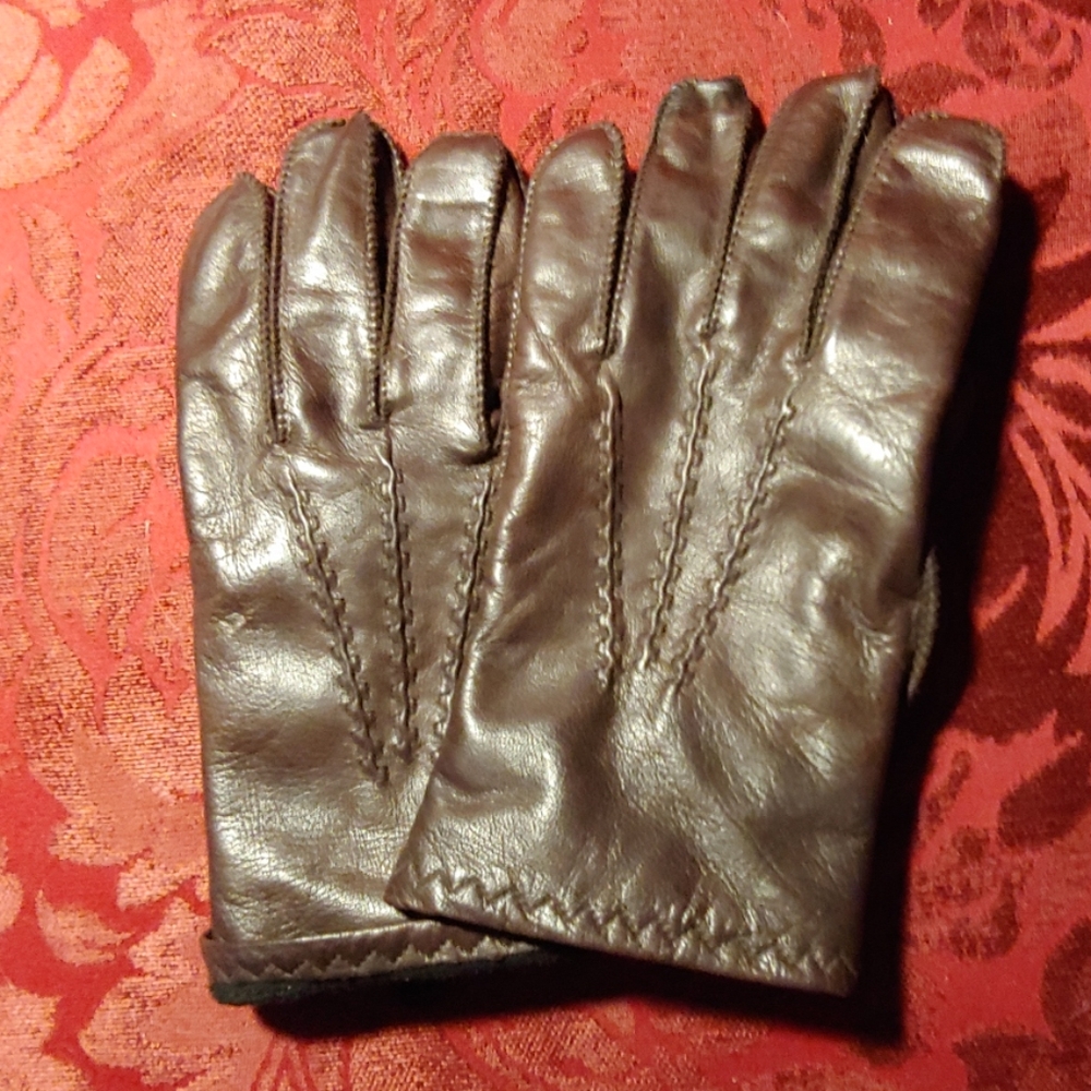 Roundtree and Yorke Brown Leather Gloves UEC